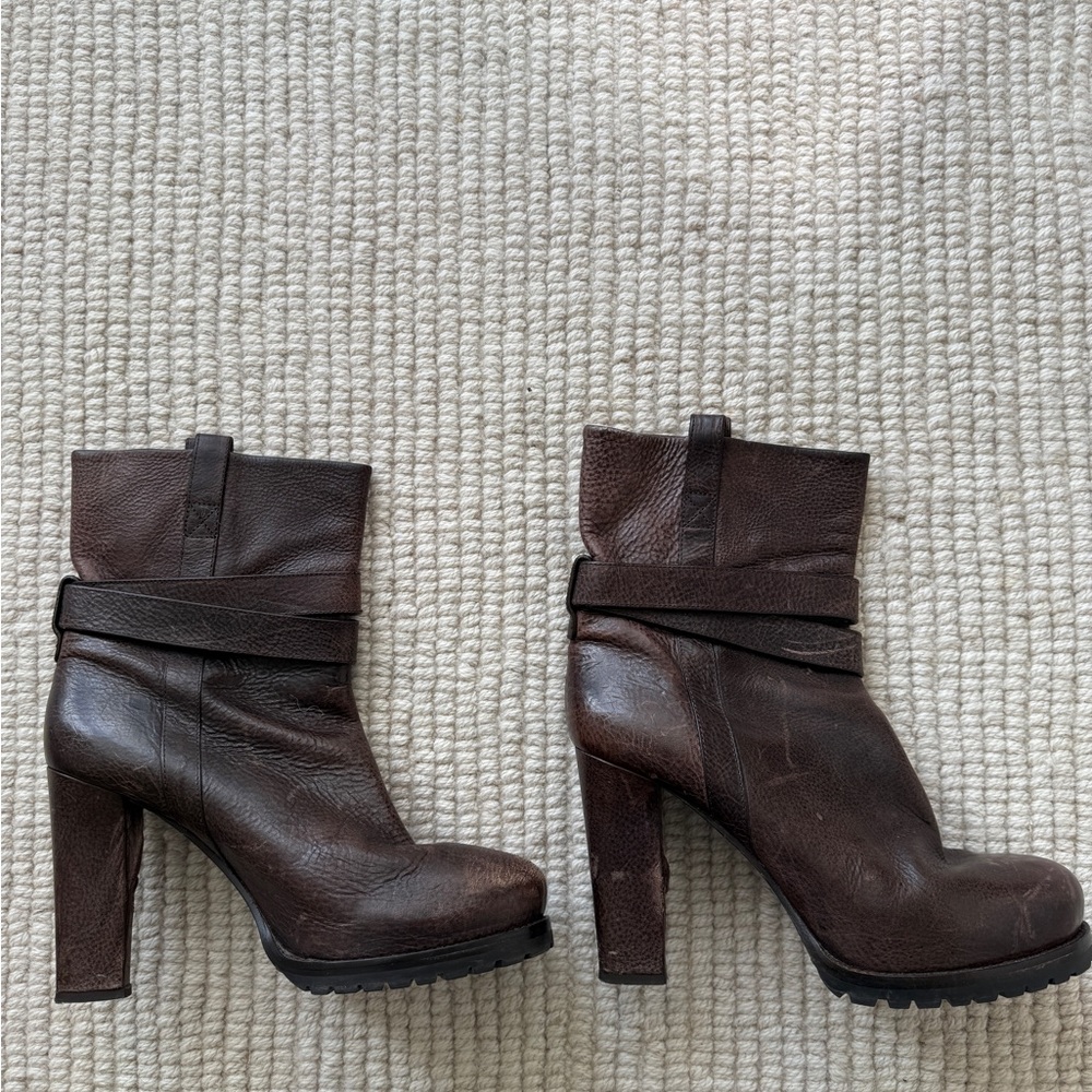 Brunello Cucinelli Dark Brown Heeled Boots
